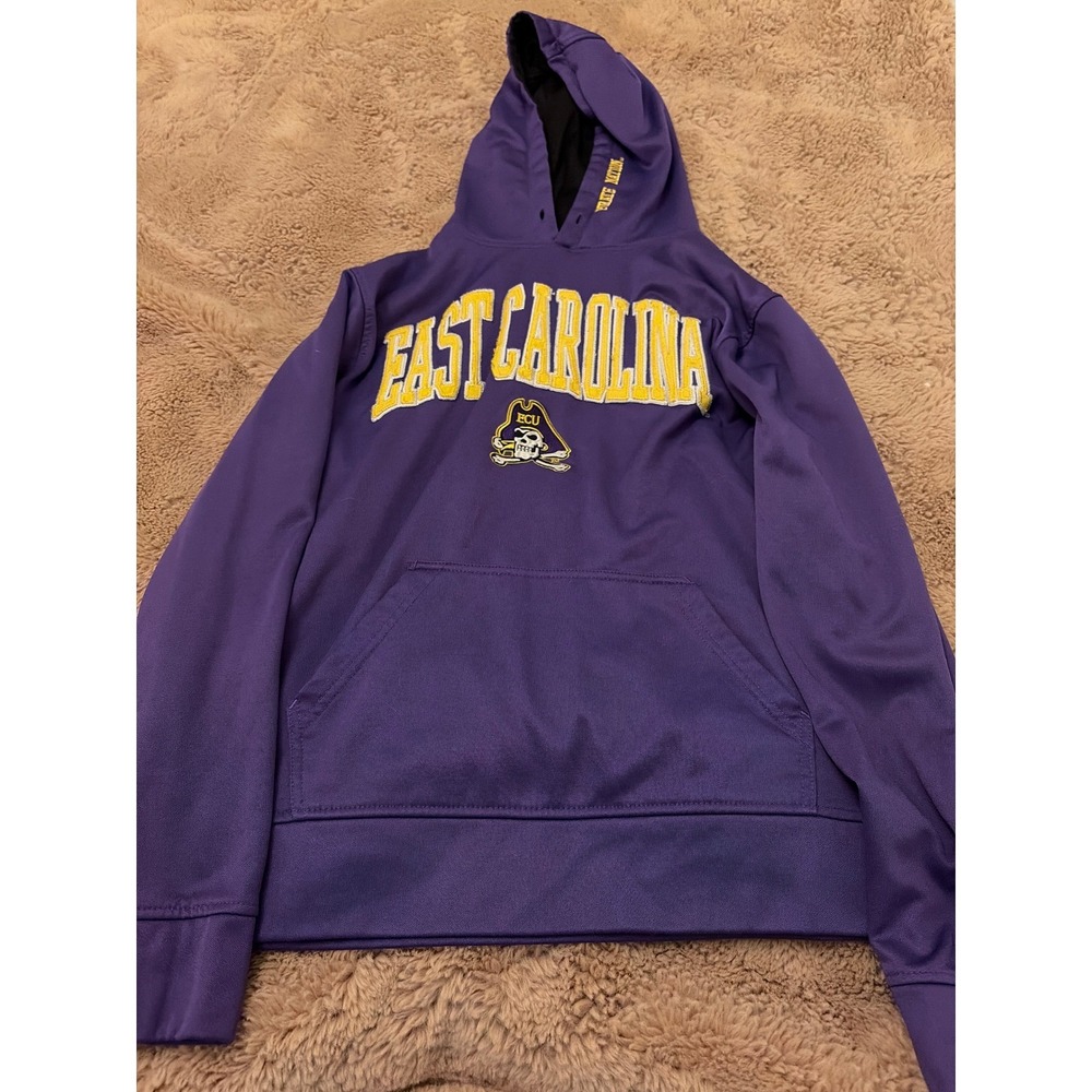J. America ECU Pirates Hoodie Mens/ Womens Purple Performance Hoodie Sz Medium